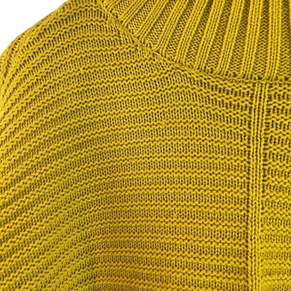 Apt. 9 Yellow Mock Neck Sweater Size XL Long Sleeves Chunky Knit Pullover Top - Picture 6 of 8